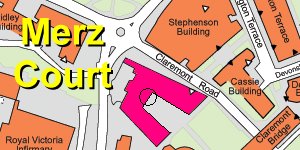 Image of: Location of Merz Court on Campus